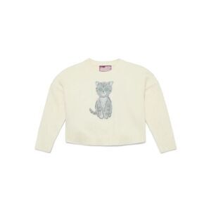 Weekend Academy Girls Pullover Graphic Print Sweater Cat